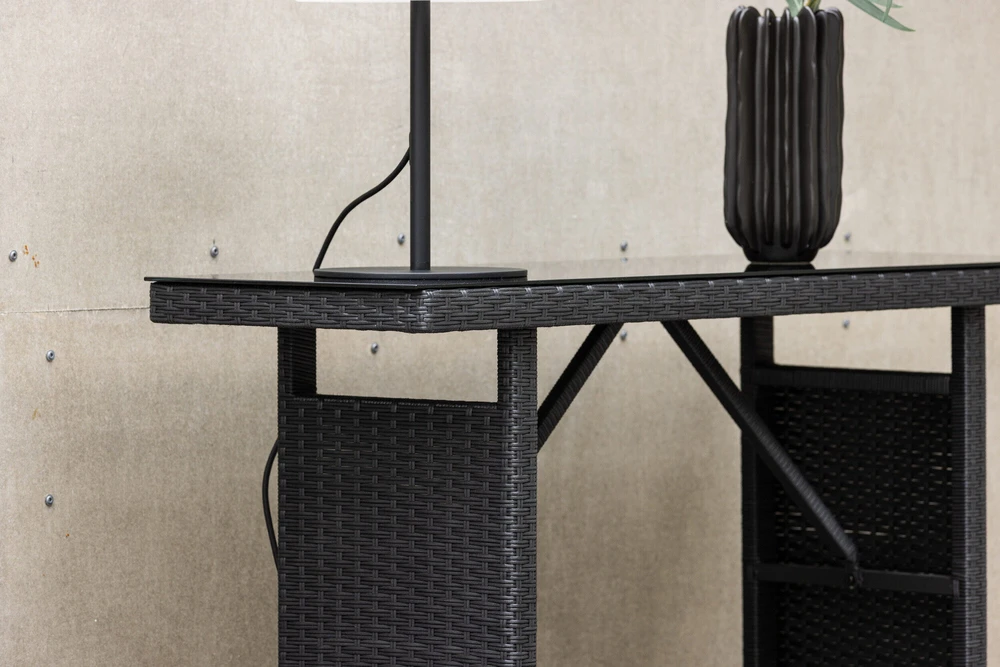 Venture Design Šoninis stalas, Padova, 120x40 cm, Juodas