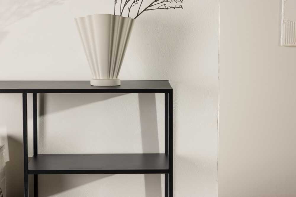 Venture Design Šoninis stalas, Puno, 80x30 cm, Juodas