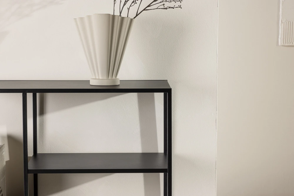 Venture Design Šoninis stalas, Puno, 80x30 cm, Juodas