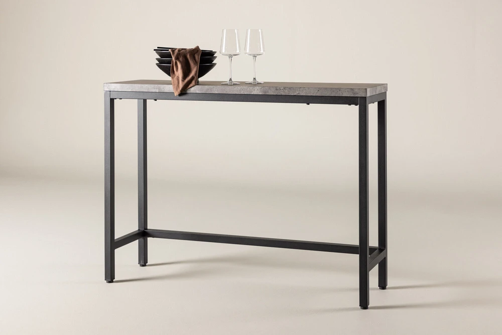Venture Design Šoninis stalas, Rise, 110x30x80 cm, Juodas