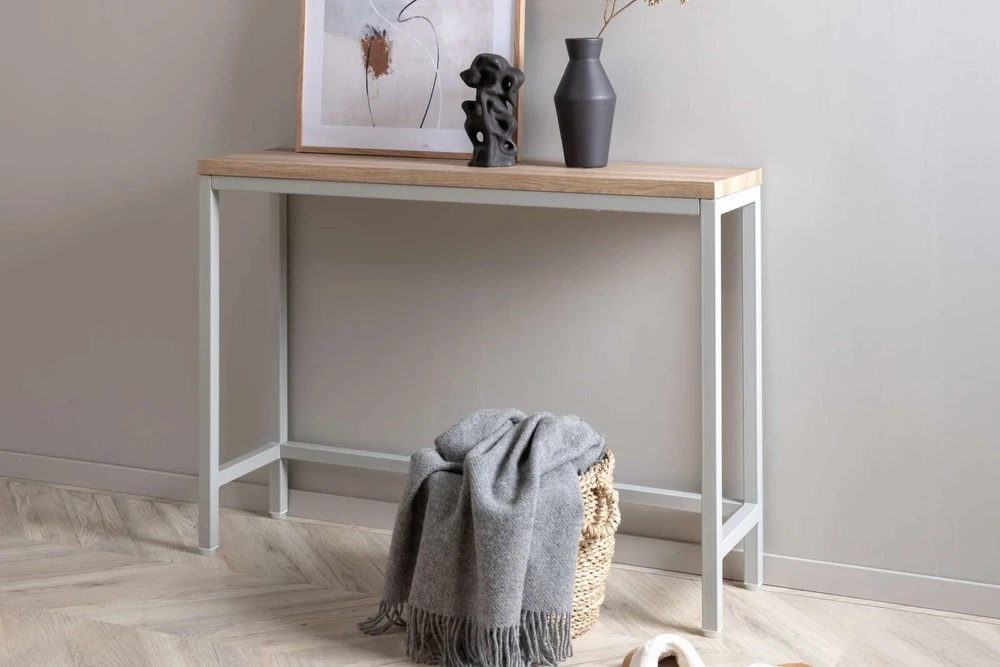 Venture Design Šoninis stalas, Rise, 110x30x80 cm, Pilka