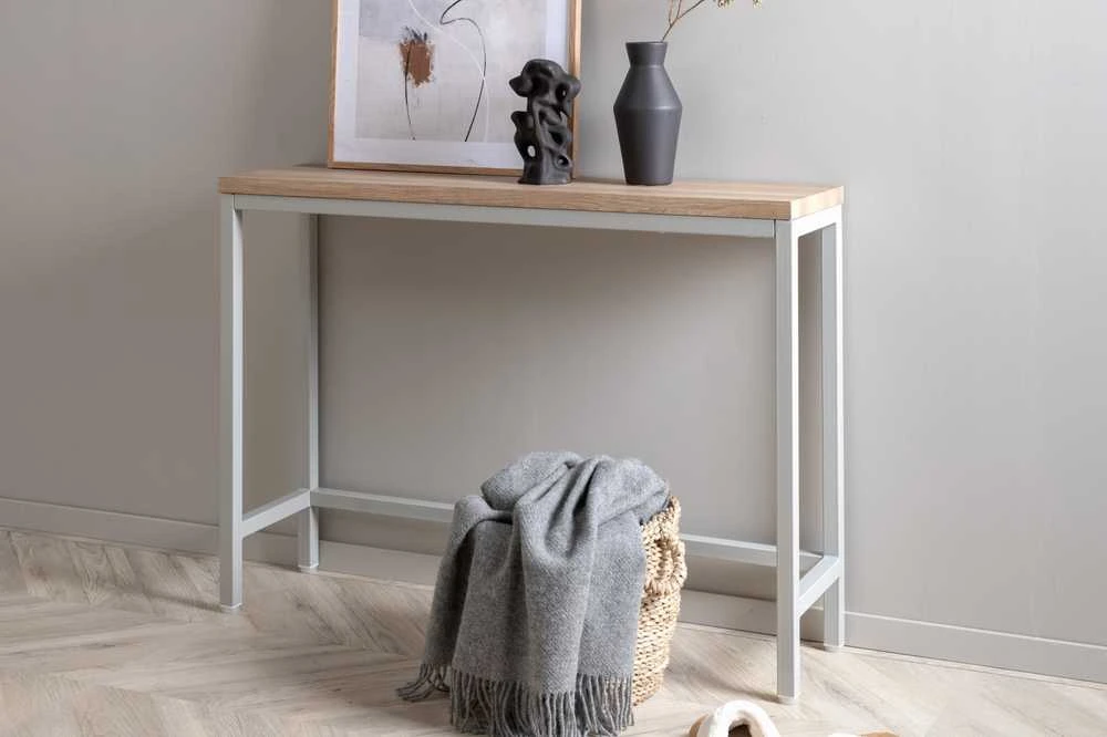 Venture Design Šoninis stalas, Rise, 110x30x80 cm, Pilka
