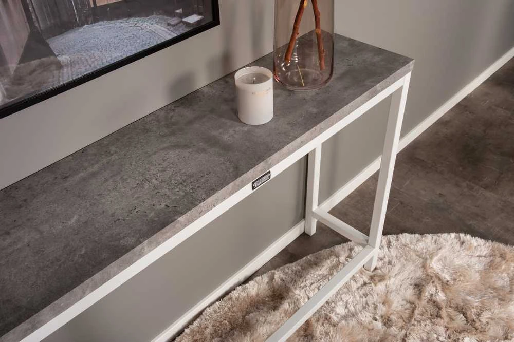 Venture Design Šoninis stalas, Rise, 110x30x80 cm, Balta