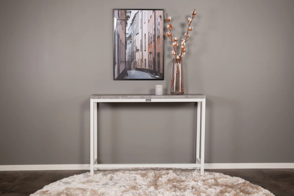 Venture Design Šoninis stalas, Rise, 110x30x80 cm, Balta