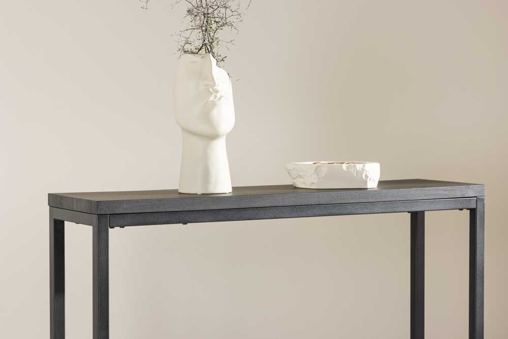 Venture Design Šoninis stalas, Rise, 30x110 cm, Juodas