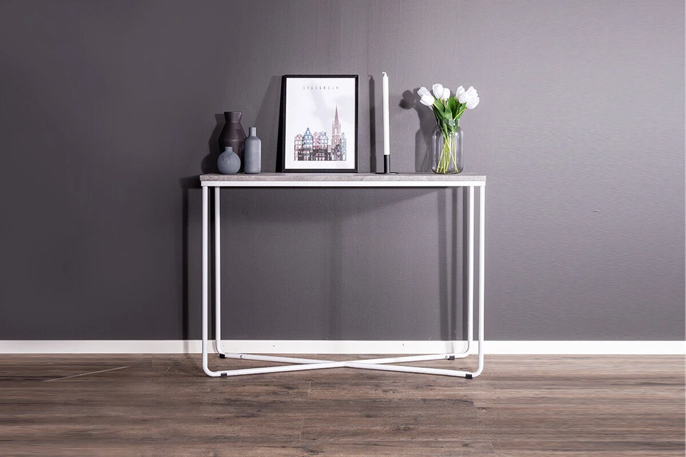 Venture Design Šoninis stalas, Rūmai, 80x110x30 cm, Tamsiai pilka