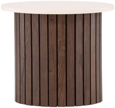 Venture Design Šoninis stalas, Visingsö, ⌀52 cm, Bėžio spalva