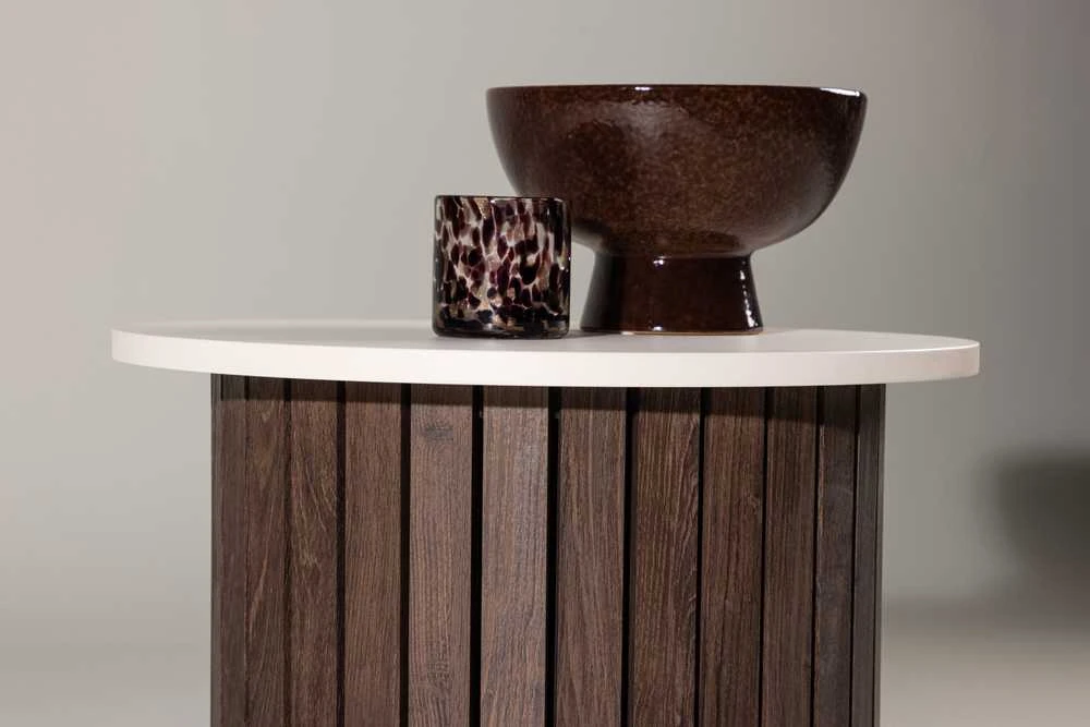 Venture Design Šoninis stalas, Visingsö, ⌀52 cm, Beždžio spalva
