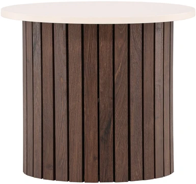 Venture Design Šoninis stalas, Visingsö, ⌀52 cm, Bėžio spalva