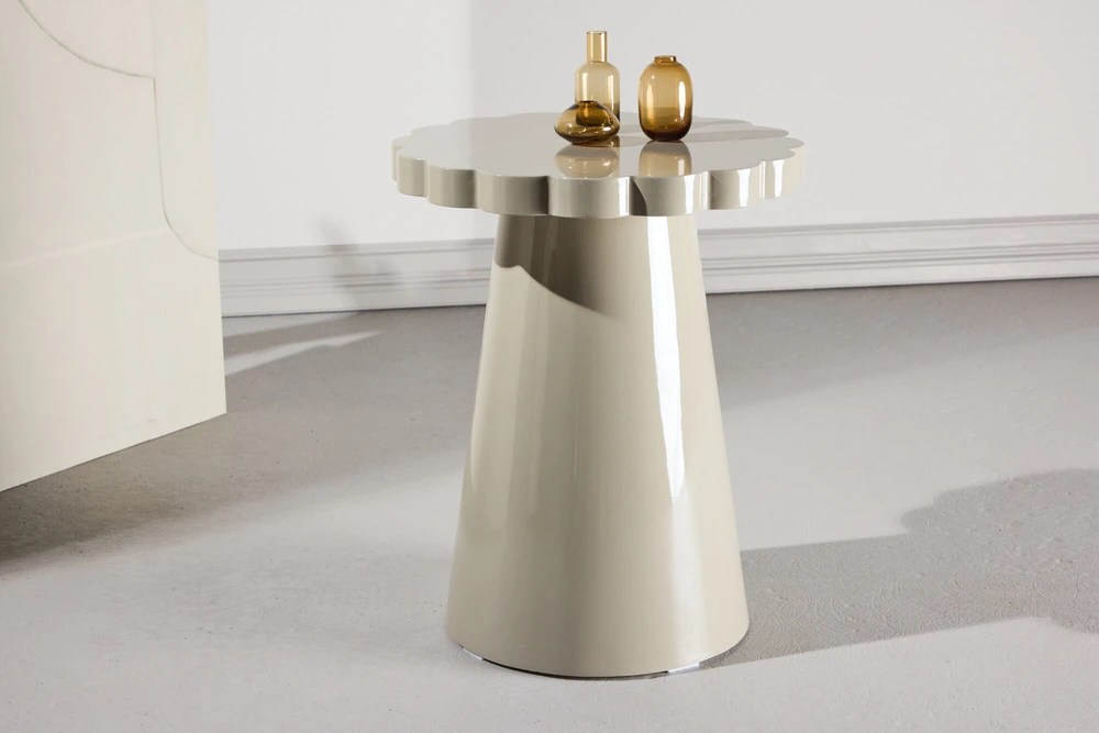 Venture Design Šoninis staliukas 45x55 cm, smėlio spalvos, MDF