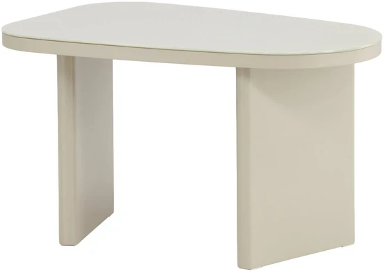 Venture Design Šoninis staliukas Grönvik 70x45x40 cm, smėlio spalvos, stiklas, MDF
