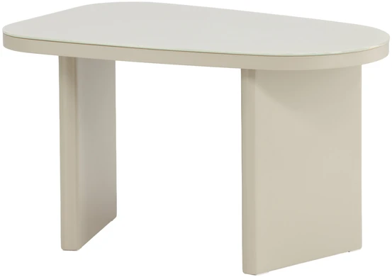 Venture Design Šoninis staliukas Grönvik 70x45x40 cm, smėlio spalvos, stiklas, MDF