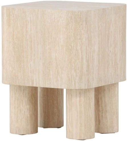 Venture Design Šoninis staliukas Klirou 40x40x50 cm Smėlio spalvos MDF