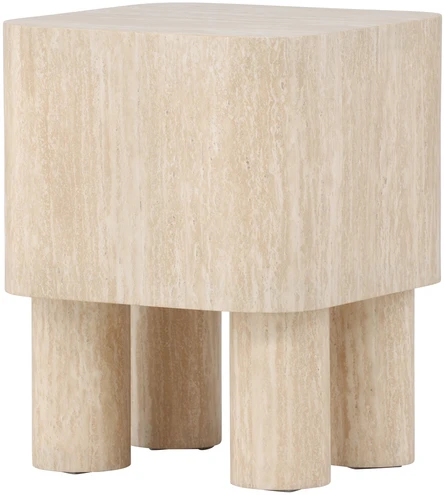 Venture Design Šoninis staliukas Klirou 40x40x50 cm Smėlio spalvos MDF