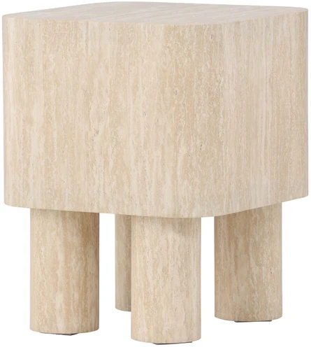 Venture Design Šoninis staliukas Klirou 40x40x50 cm Smėlio spalvos MDF