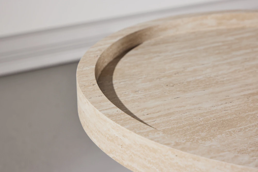Venture Design Šoninis staliukas Krille 60x45 cm Smėlio spalvos