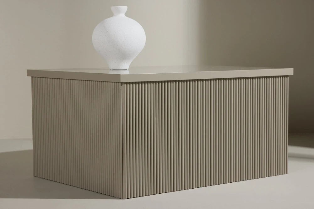 Venture Design Šoninis staliukas Lenox 80x60x40 cm smėlio spalvos MDF