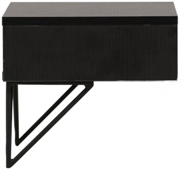 Venture Design Šoninis staliukas MDF juodas, su talpa