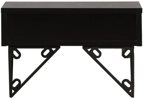 Venture Design Šoninis staliukas MDF juodas, su talpa