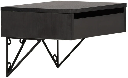 Venture Design Šoninis staliukas MDF juodas, su talpa