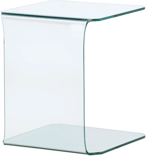 Venture Design Šoninis staliukas Telemark 45x45x53 cm Skaidrus stiklas