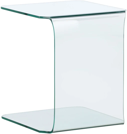 Venture Design Šoninis staliukas Telemark 45x45x53 cm Skaidrus stiklas