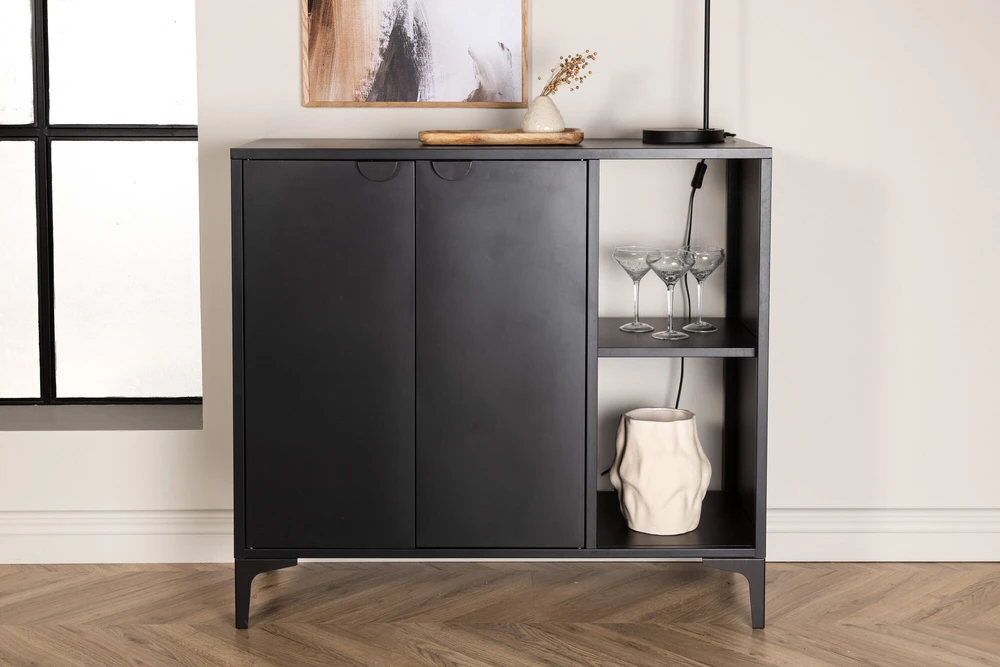 Venture Design Spintelė Juodo plieno, 42x100x110 cm