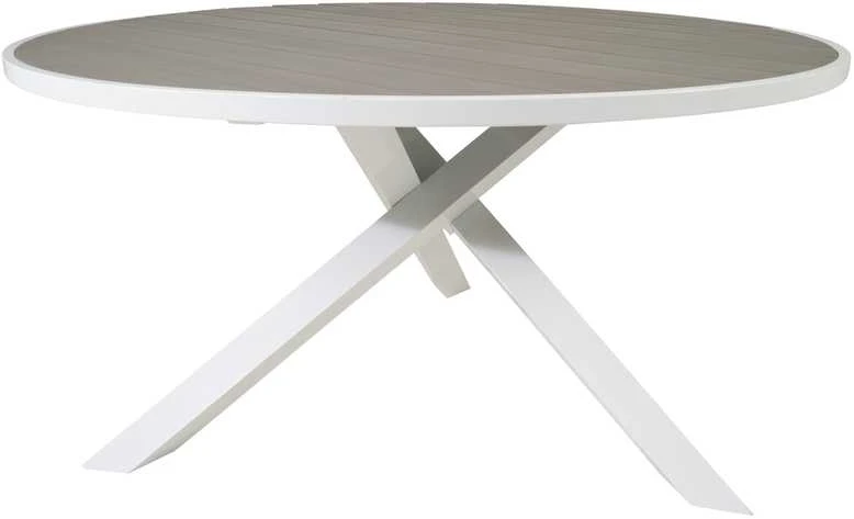 Venture Design Stalas, Parma, ø140 cm, Balta/Pilka