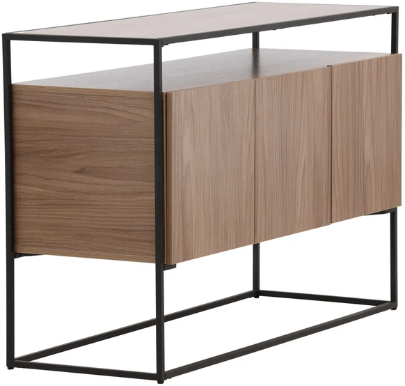 Venture Design Stalas su saugykla Kingsport, 120x80 cm, Riešutas