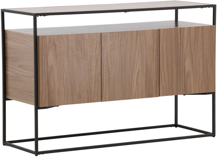 Venture Design Stalas su saugykla Kingsport, 120x80 cm, Riešutas