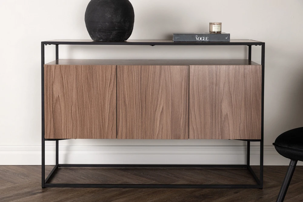 Venture Design Stalas su saugykla Kingsport, 120x80 cm, Riešutas