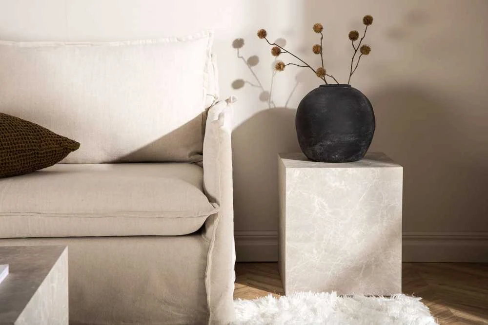 Venture Design Stalas, York High Sofa, 40x40 cm, Bežis