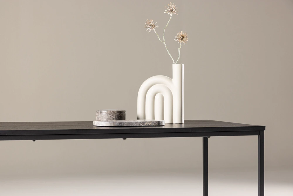 Venture Design Staliukas prie sofos, Mallan, 120x60 cm, Juodas