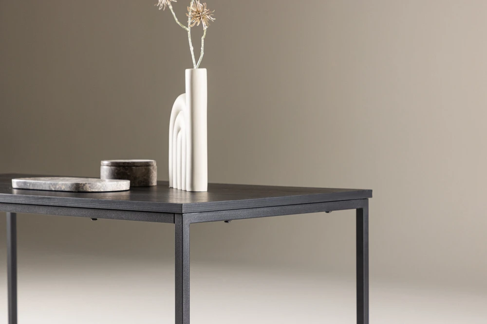Venture Design Staliukas prie sofos, Mallan, 120x60 cm, Juodas