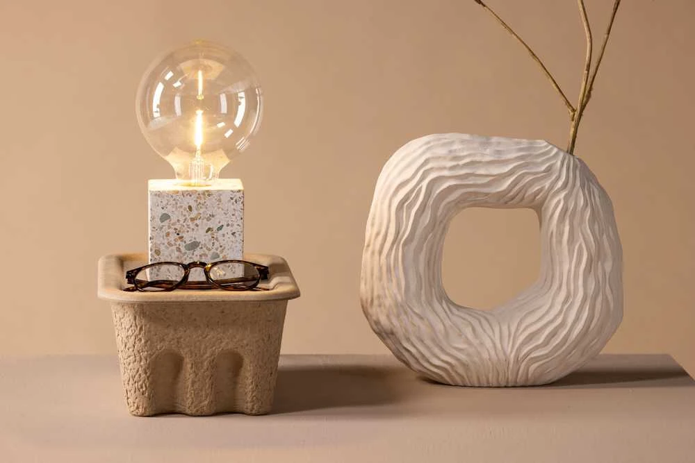 Venture Design Stalo lempa, Rilche, 9x9x9 cm, Pilka