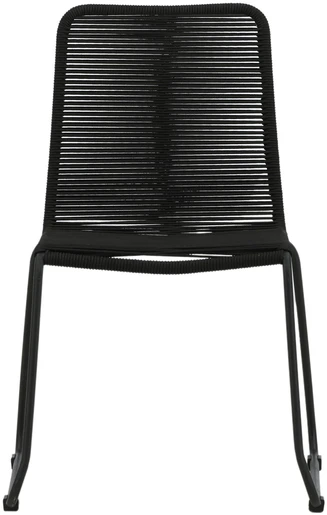 Venture Design Sulankstoma kėdė Lindos 44x40 cm Juoda Virvė Plienas