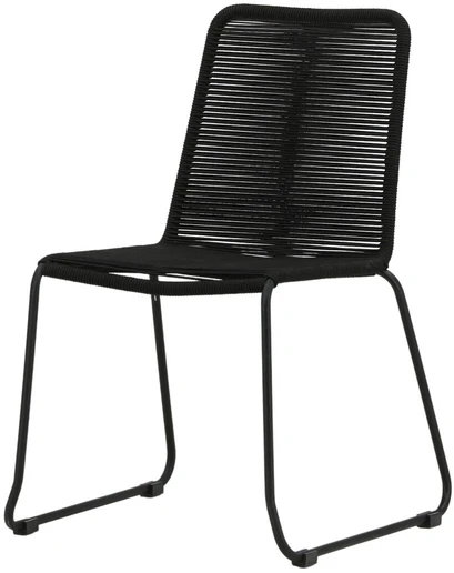 Venture Design Sulankstoma kėdė Lindos 44x40 cm Juoda Virvė Plienas