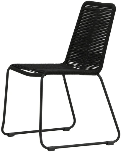 Venture Design Sulankstoma kėdė Lindos 44x40 cm Juoda Virvė Plienas
