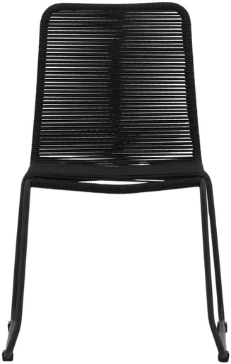 Venture Design Sulankstoma kėdė Lindos 44x40 cm Juoda Virvė Plienas