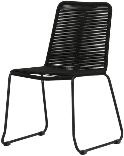 Venture Design Sulankstoma kėdė Lindos 44x40 cm Juoda Virvė Plienas