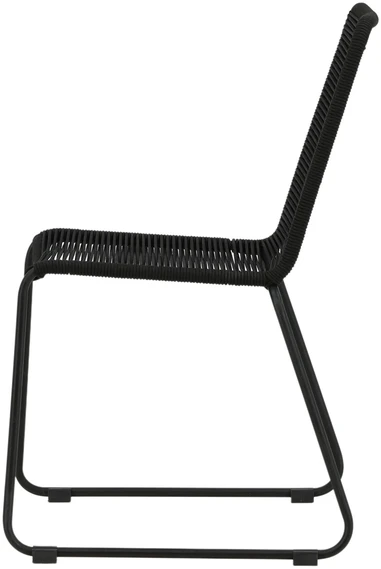 Venture Design Sulankstoma kėdė Lindos 44x40 cm Juoda Virvė Plienas