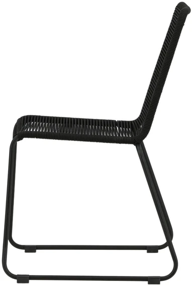 Venture Design Sulankstoma kėdė Lindos 44x40 cm Juoda Virvė Plienas