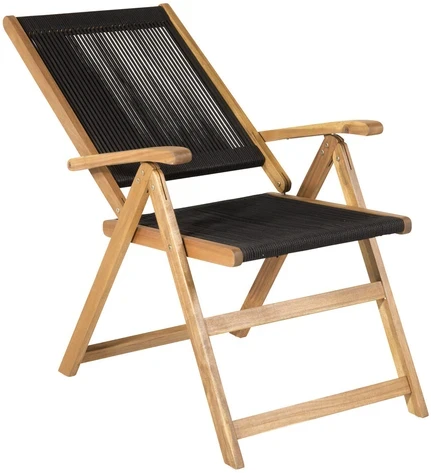 Venture Design Sulankstomas kėdė 47.5x52.5 cm Juoda virvė akacija