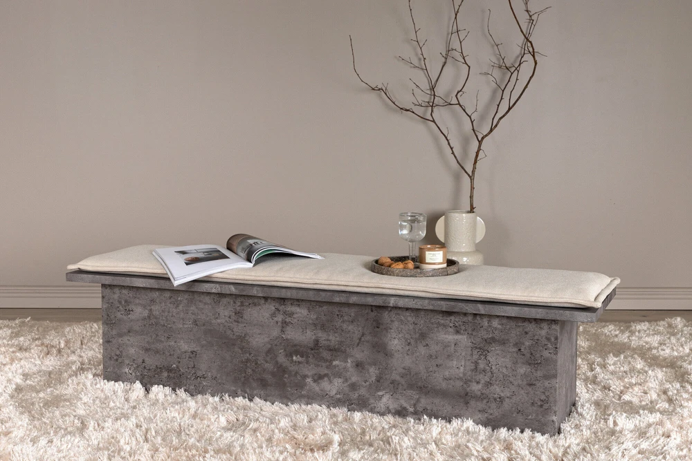 Venture Design Suolių sėdynė „Kellogg“, 160x40 cm, pilka