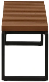 Venture Design Suoliukas Athena 130x38x42 cm Juoda Ruda aliuminis