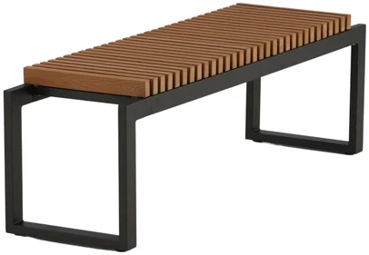 Venture Design Suoliukas Athena 130x38x42 cm Juoda Ruda aliuminis