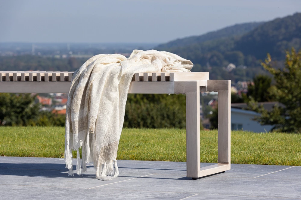 Venture Design Suoliukas Athena 140x38x45 cm baltas aliuminis