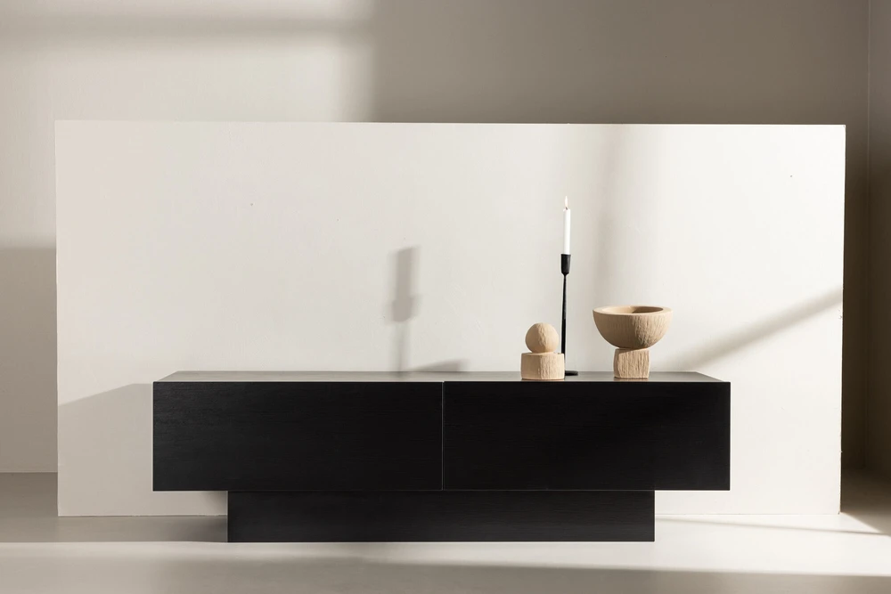 Venture Design Televizoriaus staliukas, Cuenca, 160x45 cm, Juodas