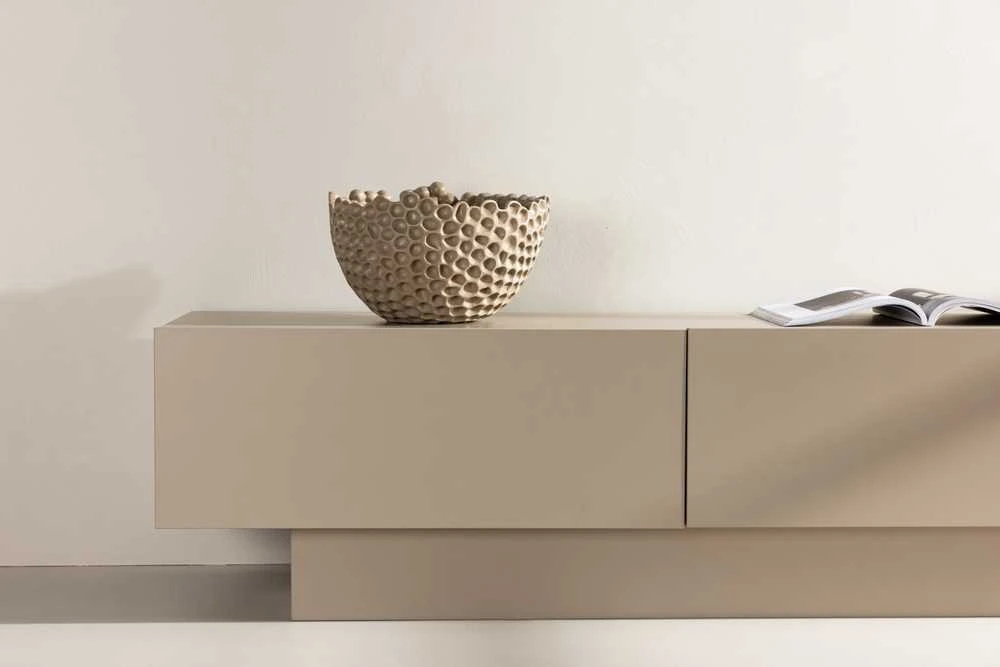 Venture Design Televizoriaus staliukas, Cuenca, 160x45 cm, kreminė spalva
