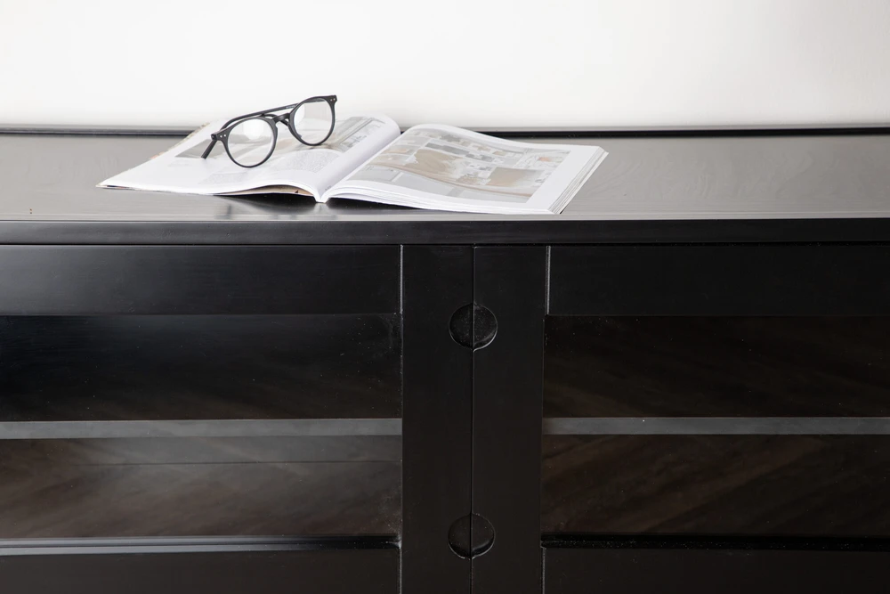 Venture Design Televizoriaus staliukas, Alcoa saugojimas, 150x56.5 cm, Juodas